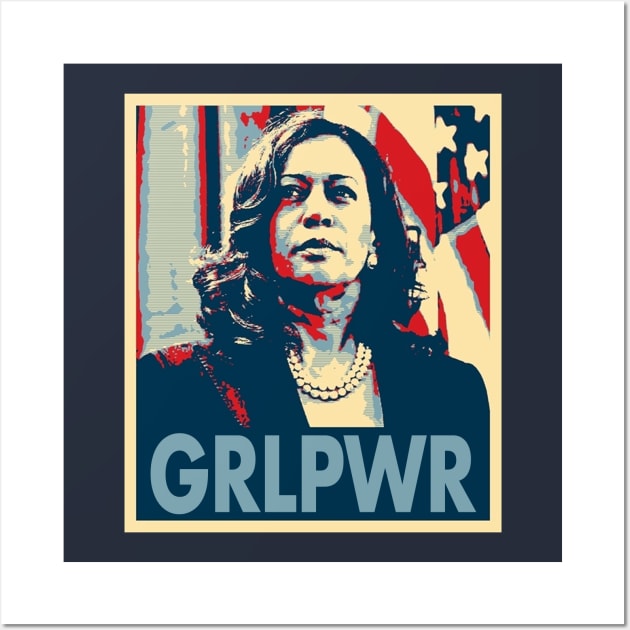 Kamala Harris GRLPWR Wall Art by skittlemypony